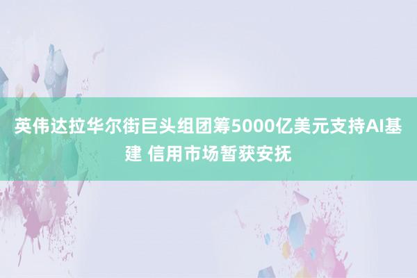英伟达拉华尔街巨头组团筹5000亿美元支持AI基建 信用市场暂获安抚