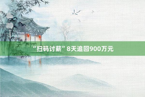 “扫码讨薪”8天追回900万元